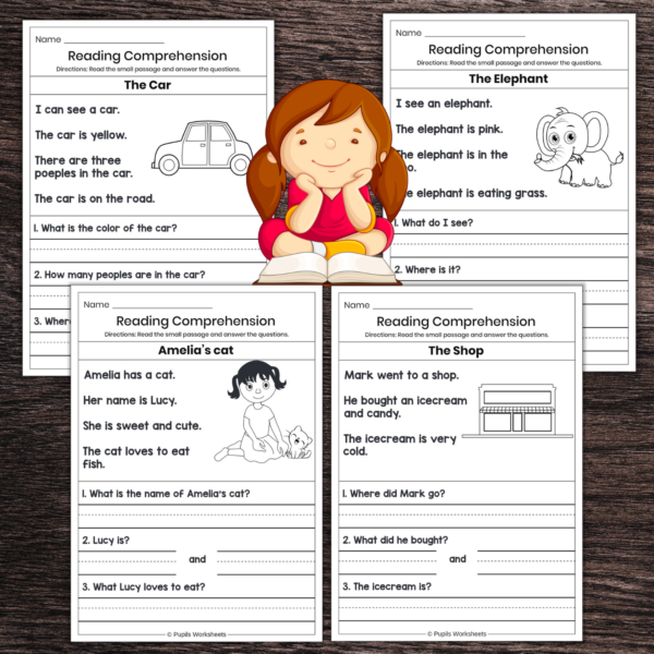 Reading Comprehension Worksheets for First Grade