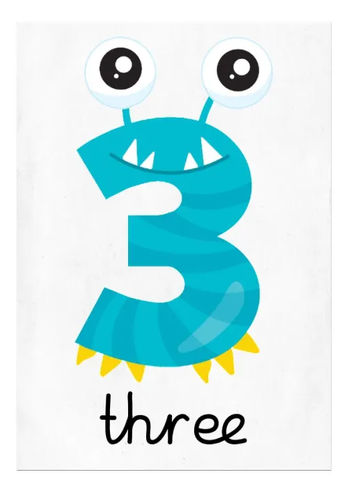 Monster Numbers 0-10 Flash Cards or Posters!