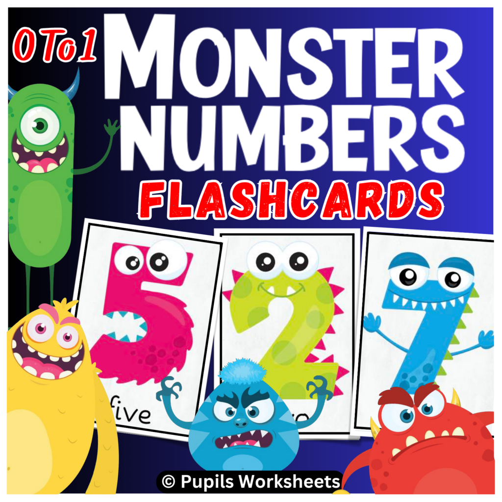 Monster Numbers 0-10 Flash Cards or Posters!