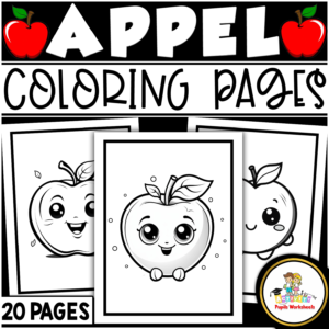 Apple Theme Coloring Pages for Preschool