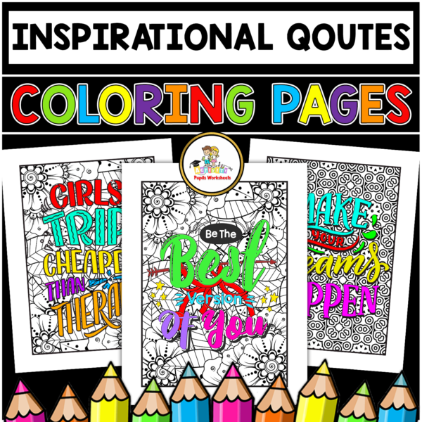 Quotes Coloring Pages Inspirational