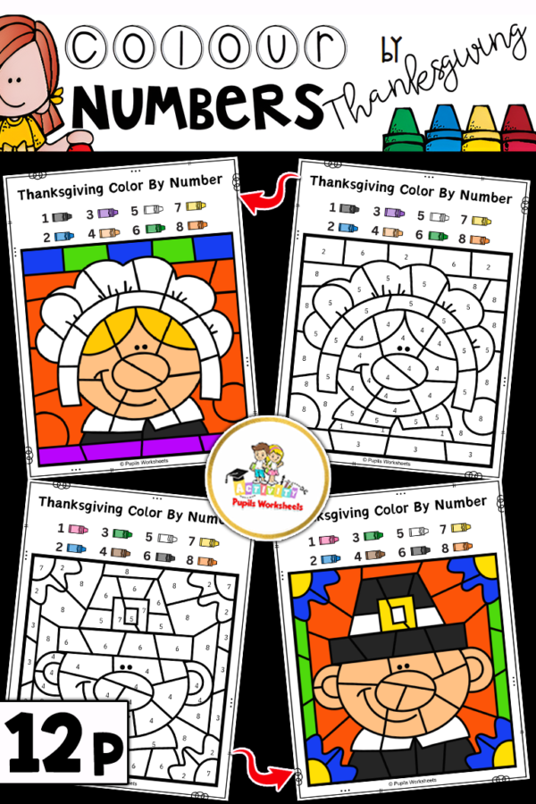 Thanksgiving Color by Numbers